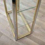 Brass Chrome Design Shelf by Renato Zevi for Romeo Rega