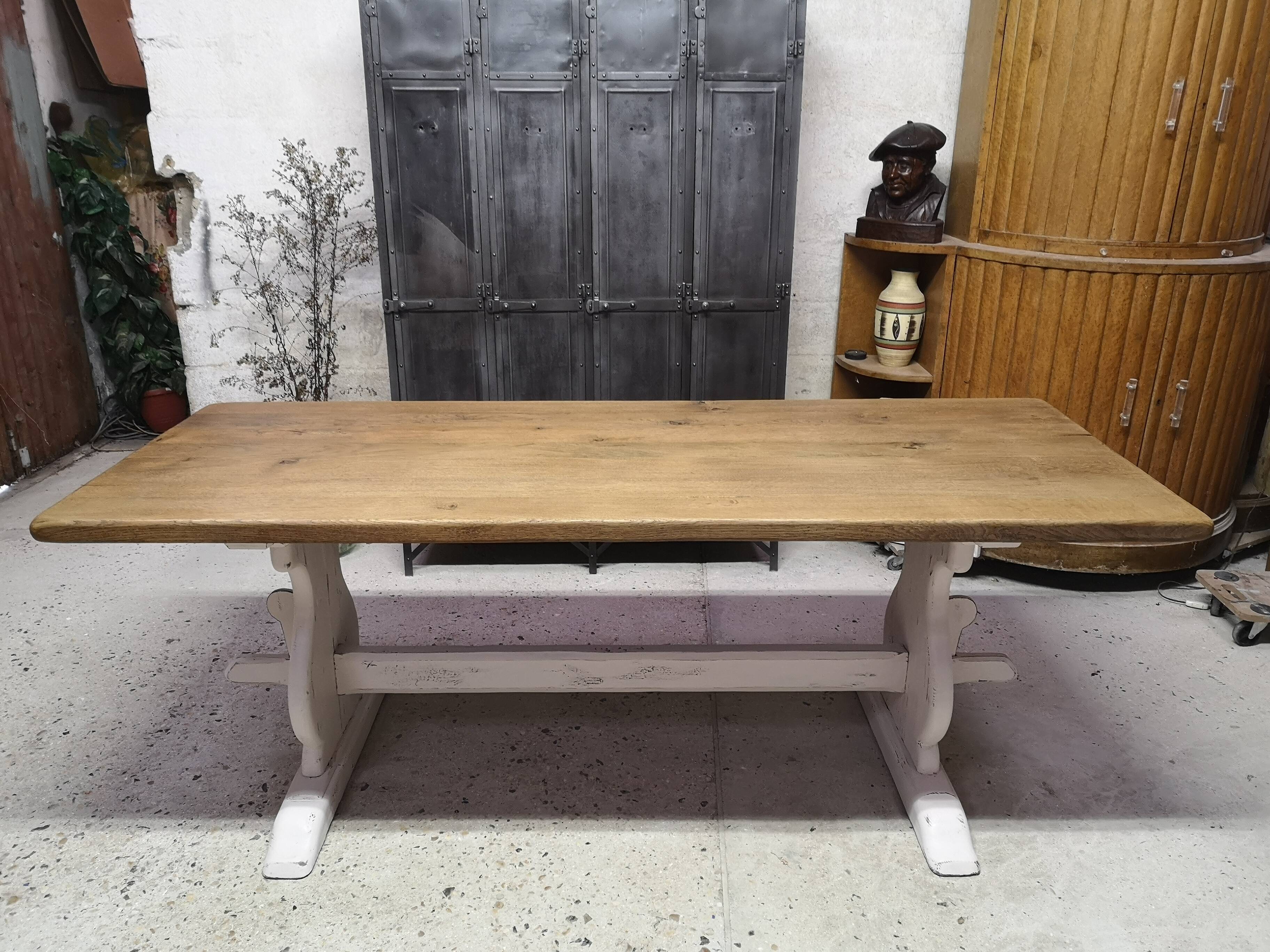 Dining table monastery farmhouse oak old patina shabby chic gustavian