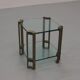 Peter Ghyczy T24 side or coffee table double glass 70s design 40x40x45