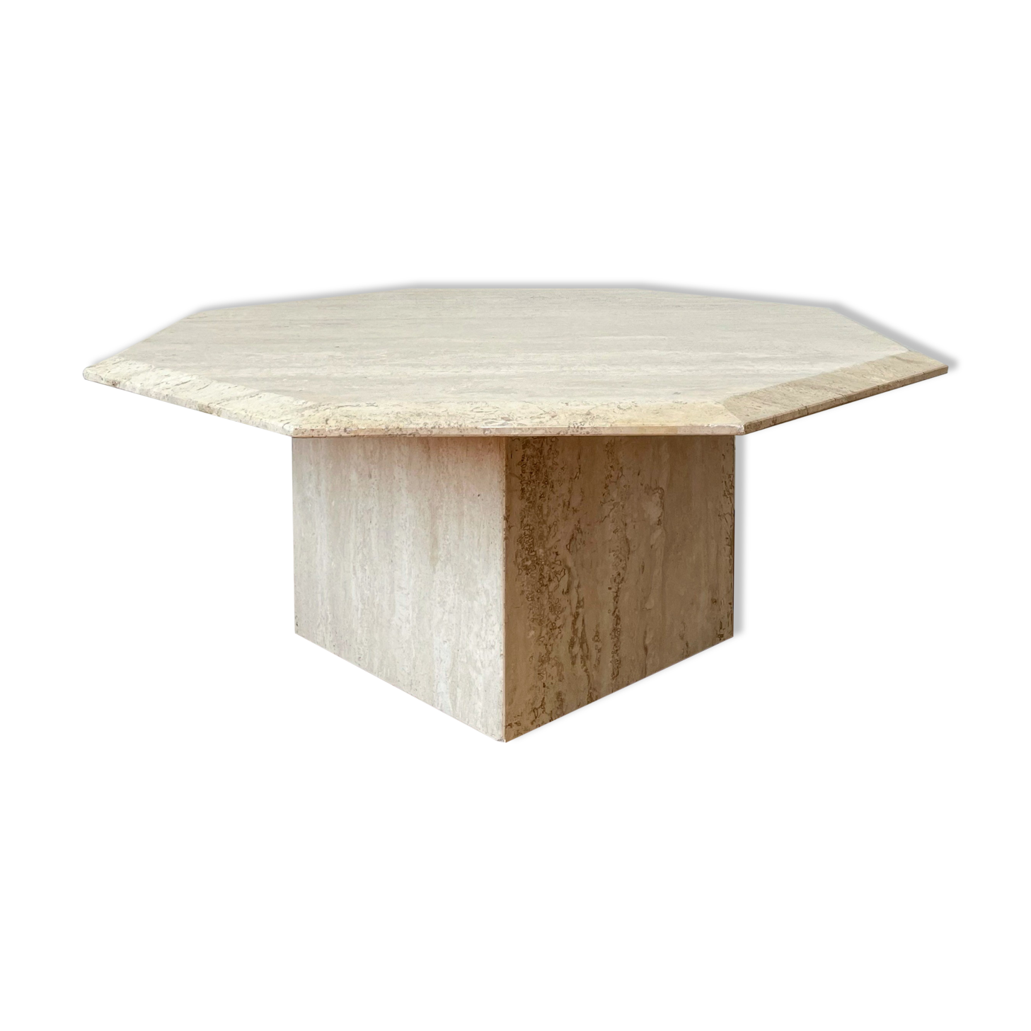 Travertine coffee table