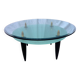 2-tier glass coffee table