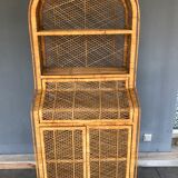 Vintage rattan bookcase