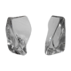 Pair of Daum crystal book ends, stamped