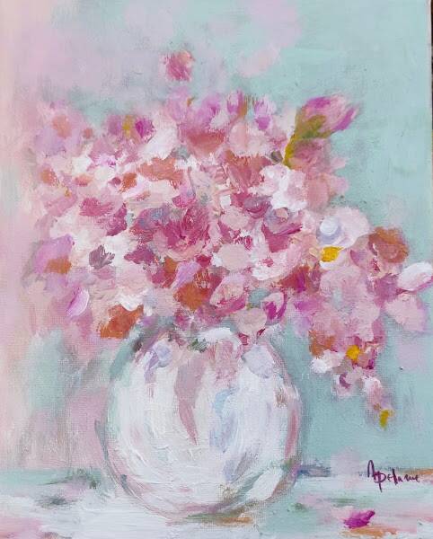 Rose bouquet painting