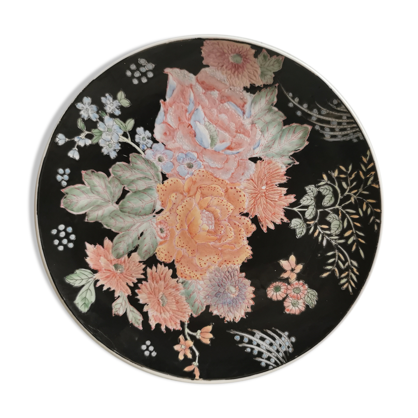 Chinese flower plate