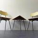 Set of 2 bedroom chairs and sidetabe by Rob Parry for Dico, The Netherlands 1950's