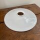 Vintage suspension lampshade in white opaline.