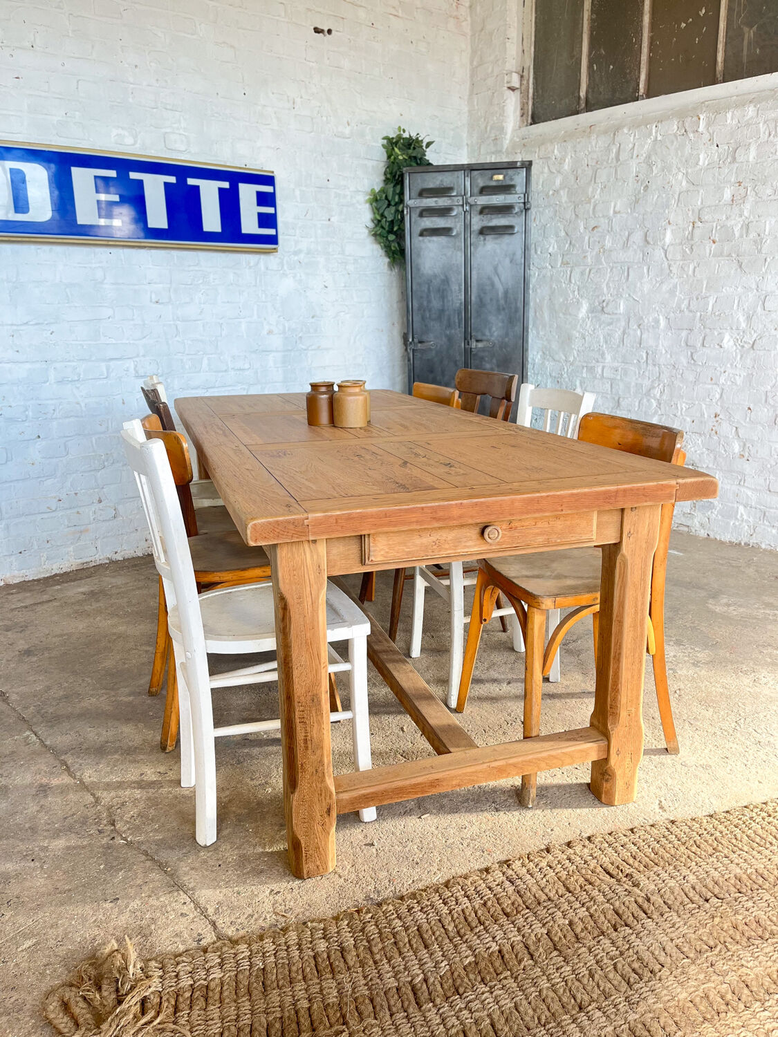 Old oak farmhouse table