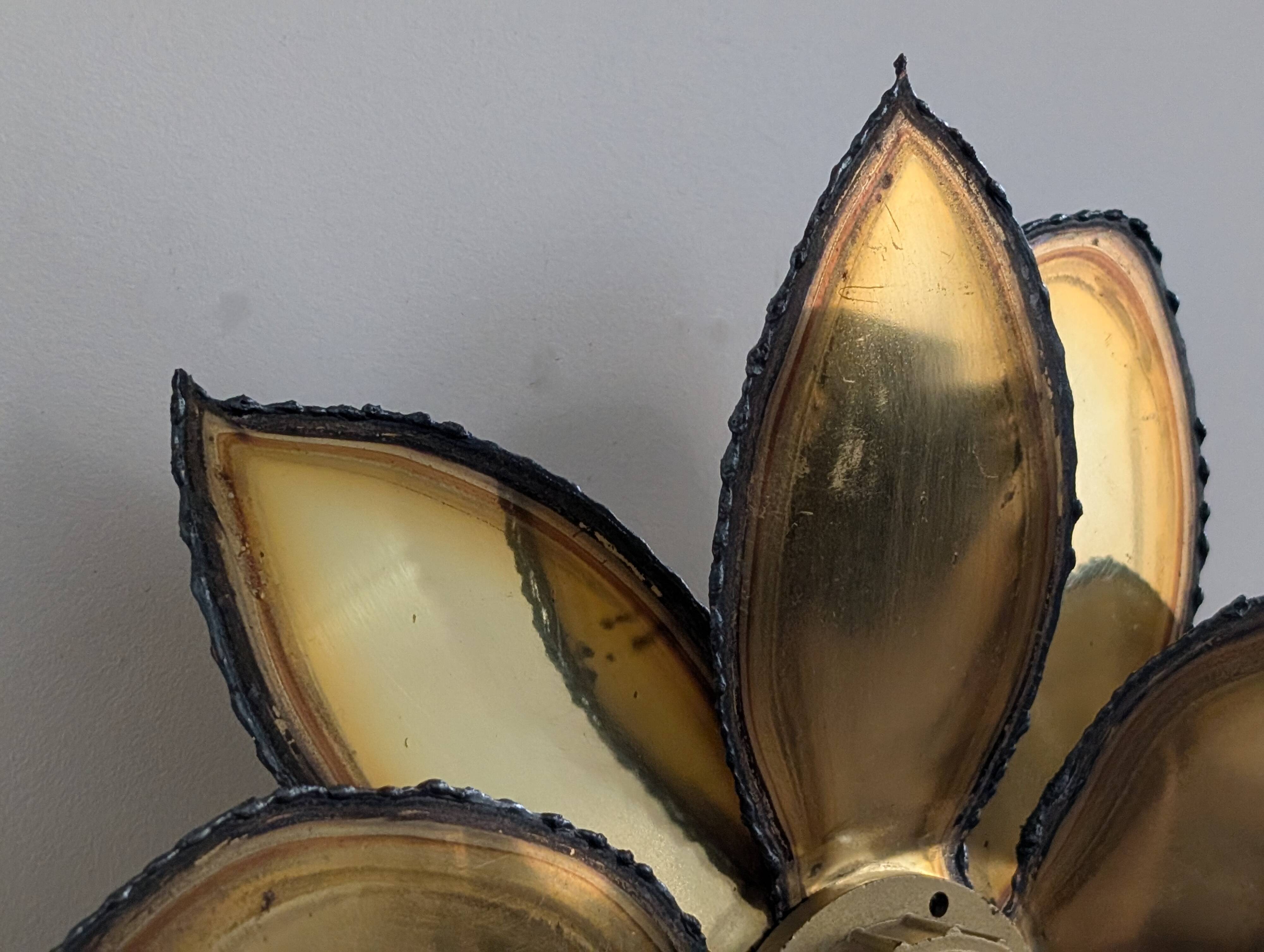 Paire appliques feuilles brutalistes