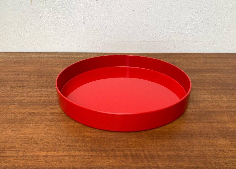 Vintage Space Age Red Tray from Boltze Design, 1970s