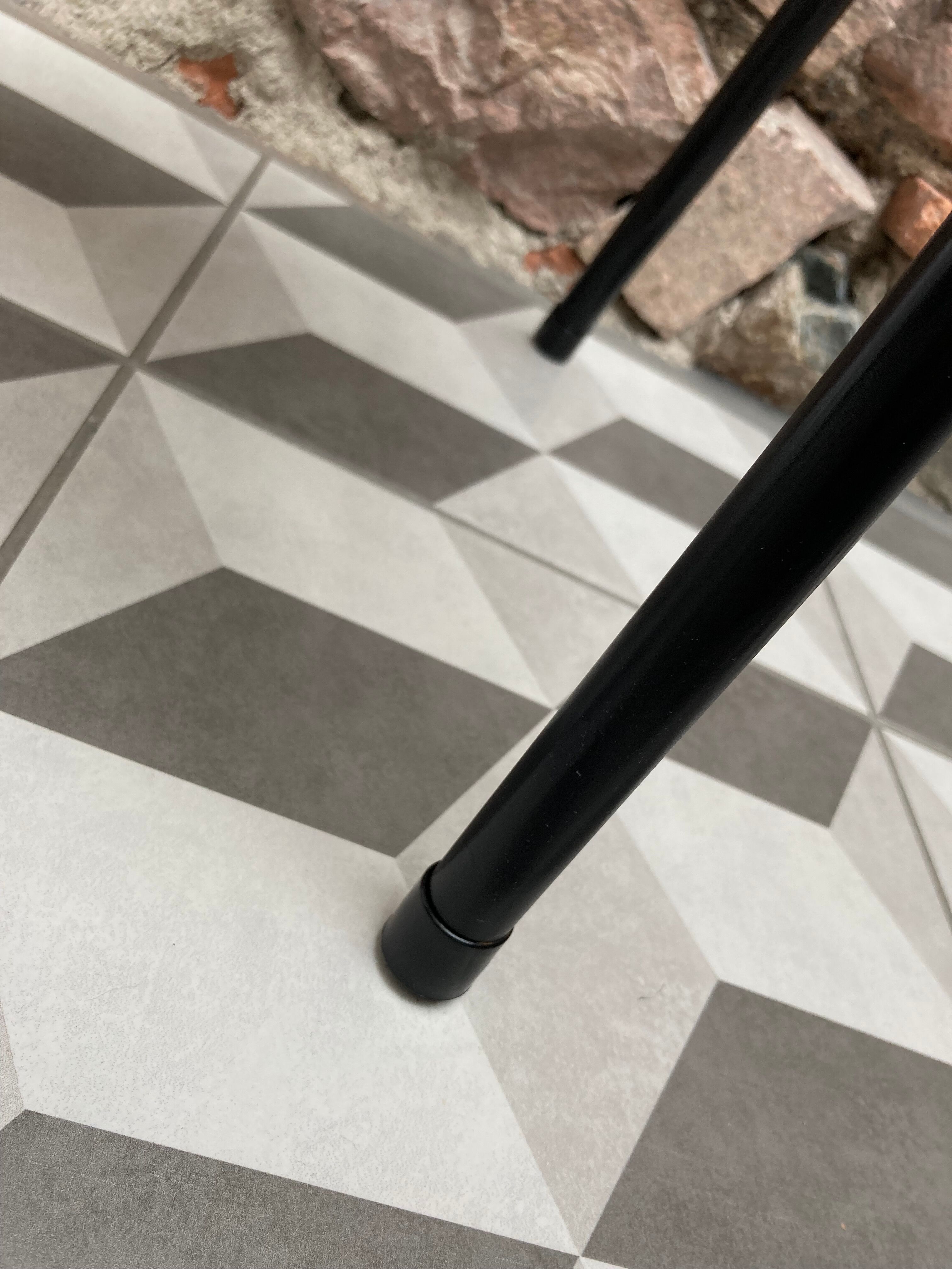 Pair of renovated school chairs with star pattern