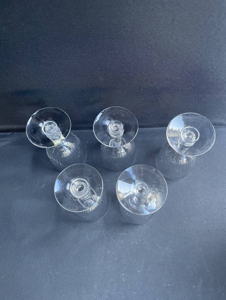 5 baccarat water glasses – art nouveau