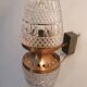 Vintage brass wall sconce with two glass globes