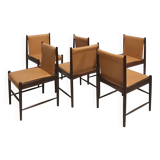6 chaises modèle Cantu, Sergio Rodrigues, édition Brésilienne 1960