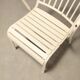 Vintage white enamel metal chairs, Italian design, 1970s-1980s.