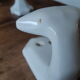 White porcelain hooks