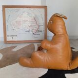 Kangaroo leather magazine rack, 1960s