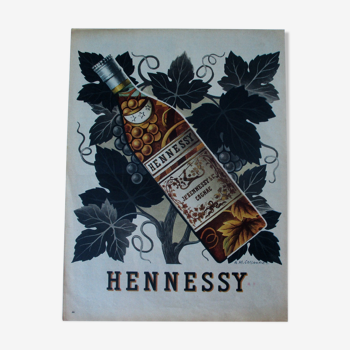 Ancienne publicité hennessy  années 50