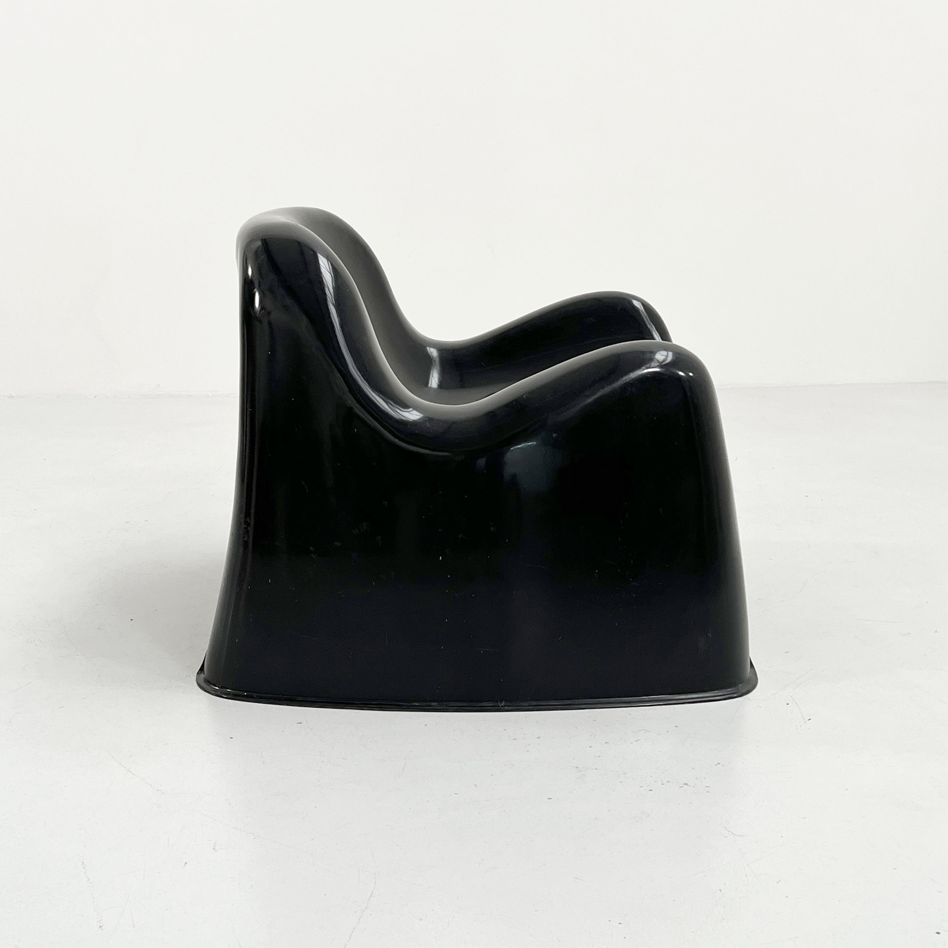 Black "Toga" armchair by Sergio Mazza for Artemide, 1960