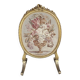 Gilded wooden screen and Napoleon III floral tapestry