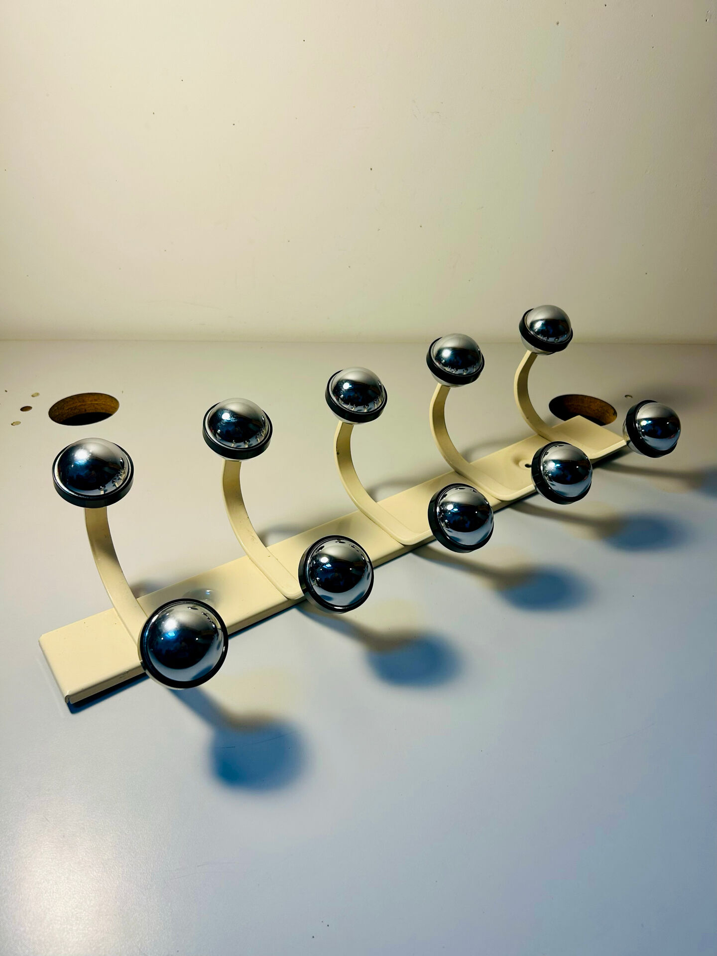 Space Age Metal Coat Rack 10 Balls Vintage 70s France