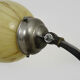 Desk lamp, Art Deco table lamp with swivel head, marble base, bronze foot