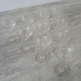 10 ancient engraved crystal digestive glasses