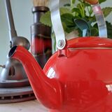 Enameled teapot