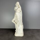 Large Romantic Alabaster Sculpture, Italy, late 19th century, Romeo and Juliet