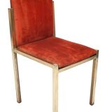 4 Italian brass chairs