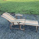 Chaise longue en rotin