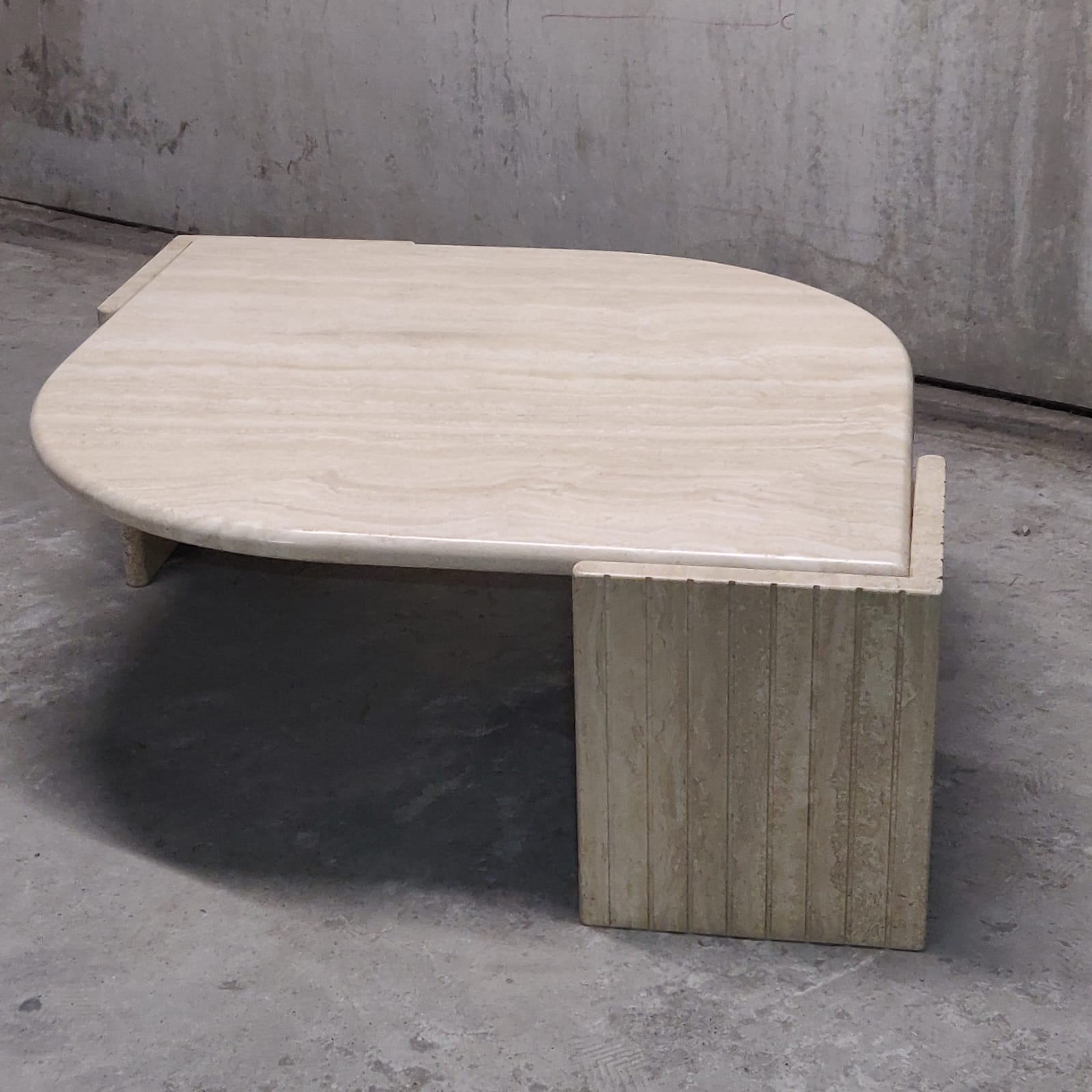 Travertine coffee table Roche Bobois