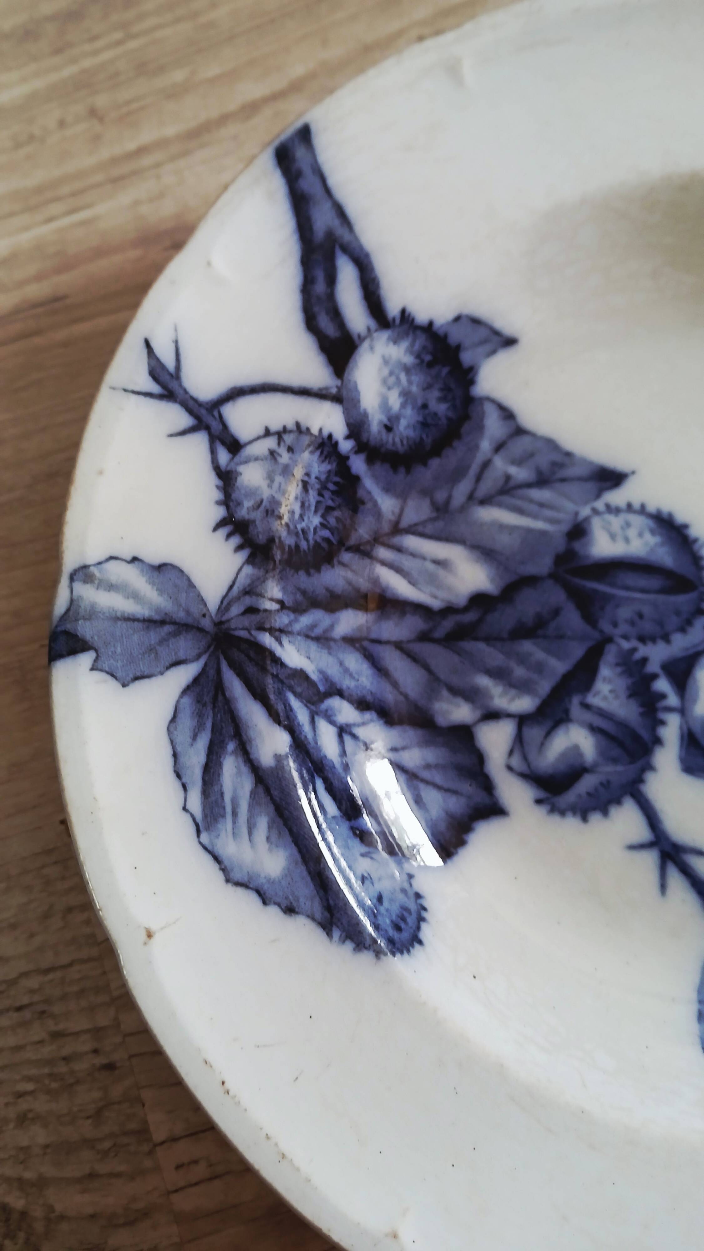 Longwy deep dish, flowers series