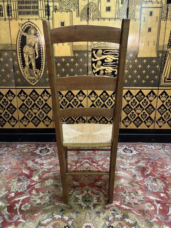 6 high-backed straw chairs