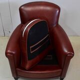 Pair of Small Club Armchairs in Sheepskin - Reproduction