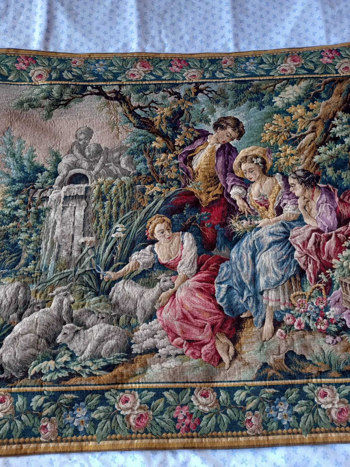 French wall tapestry Jacquard - La Filandiere