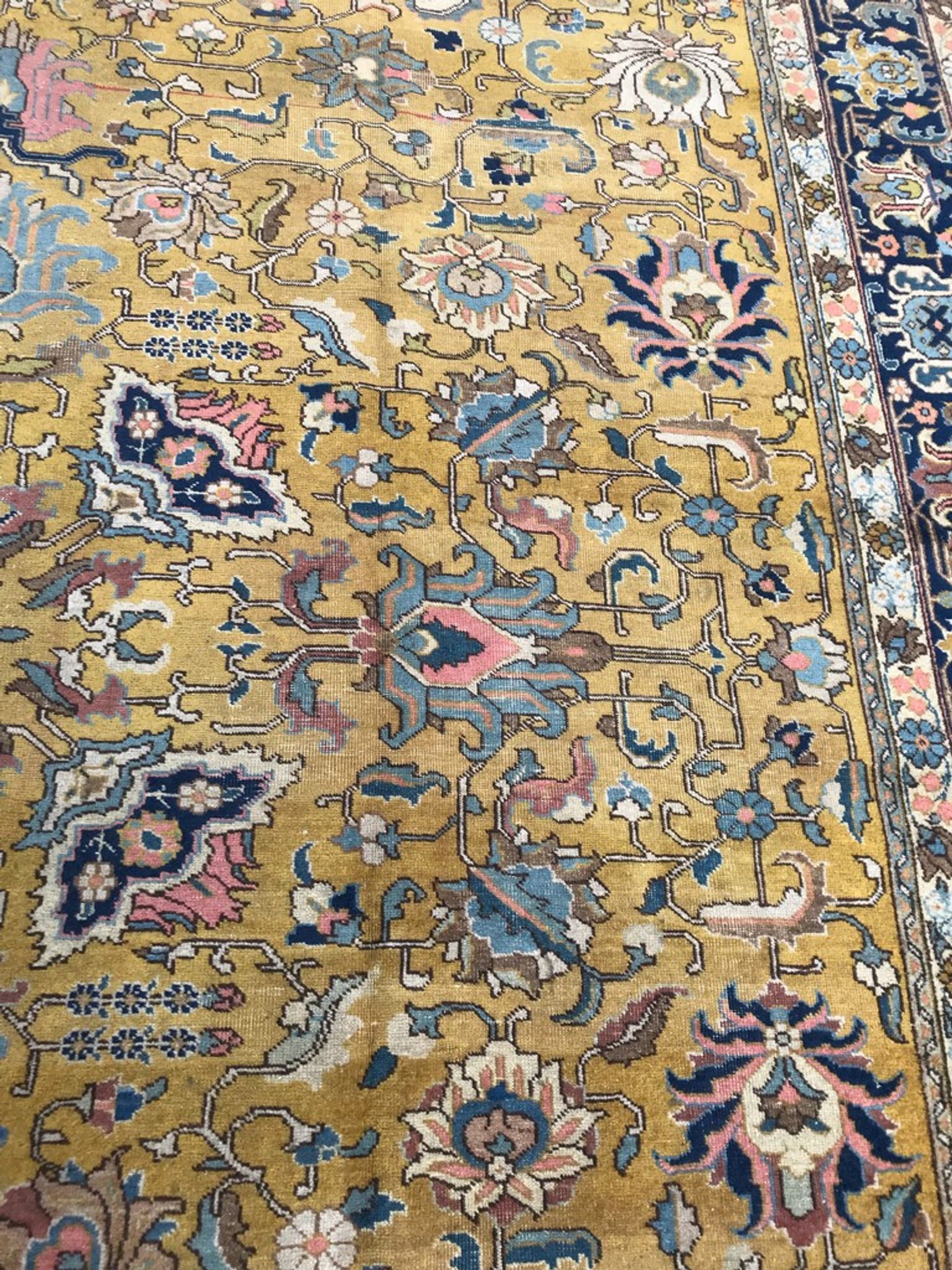 Persian old rug Persian Tabriz handmade 284x360cm