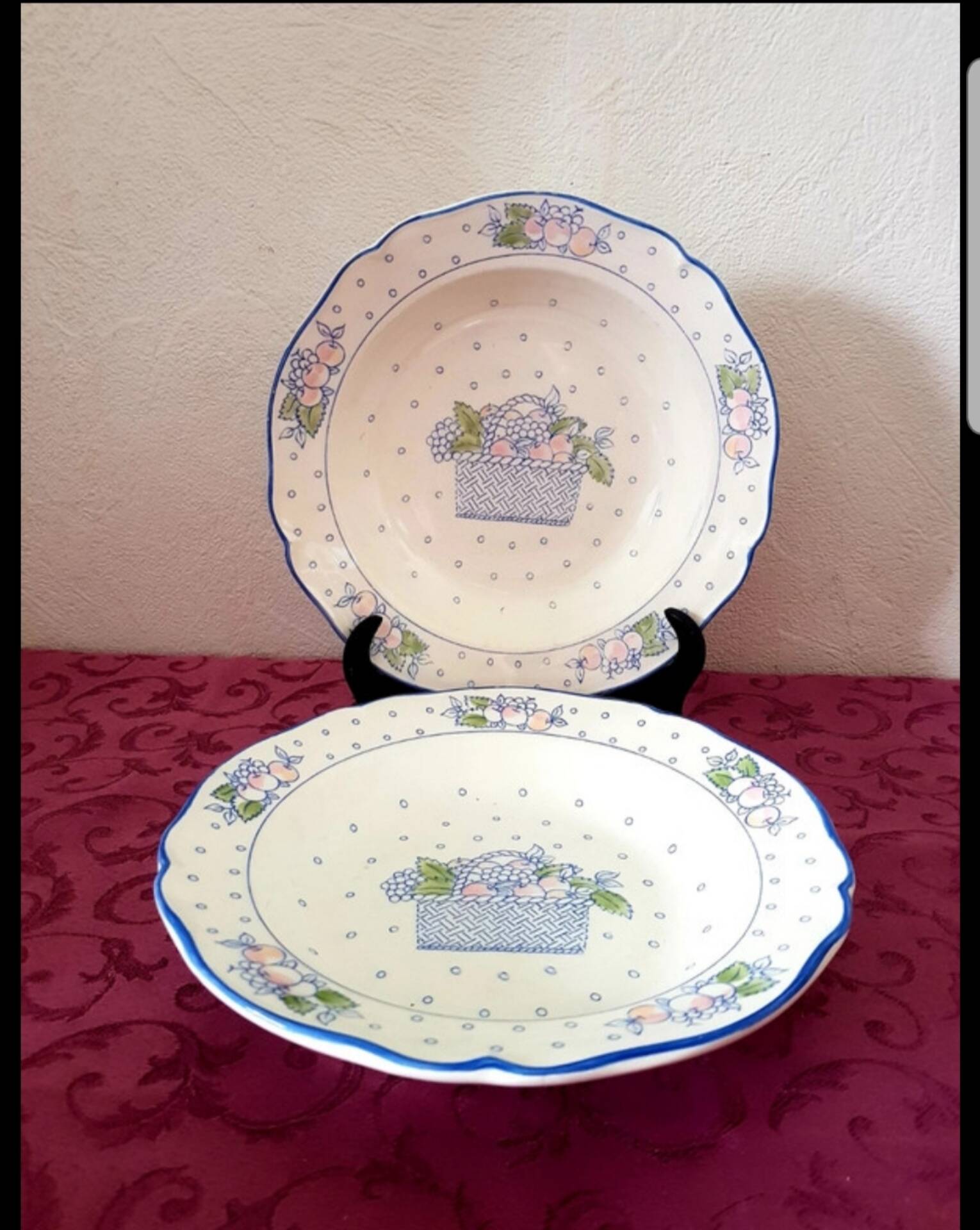Ansemble de7 anciennes assiettes ,  Gien