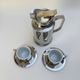 Balzano 3-piece metal and porcelain coffee set, Made in Italy