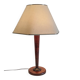 Table lamp by Unilux in wood and brass - mid 20th century.