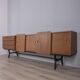 LARGE VINTAGE SIDEBOARD FROM THE 1960S IN TEAK AND BRASS, ITALIAN DESIGN