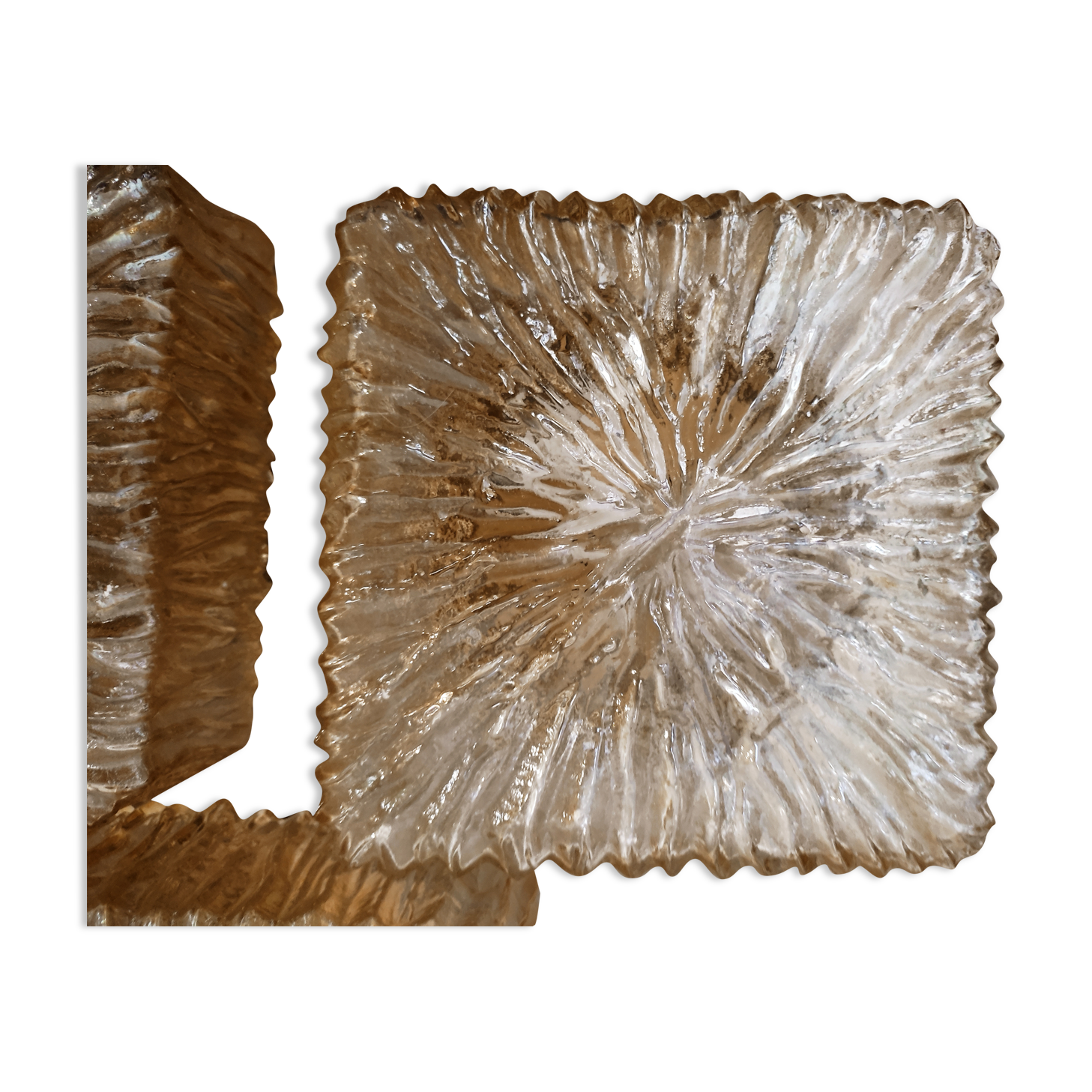 Ceiling lamp in iridescent glass