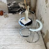 Trio of 70s chrome consoles