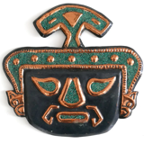 Metal Inca mask, 70s