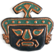 Metal Inca mask, 70s