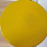 Vintage Yellow Bar Table: Chrome, 1970s High Coffee Table