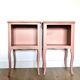 Paire de chevets bois rose