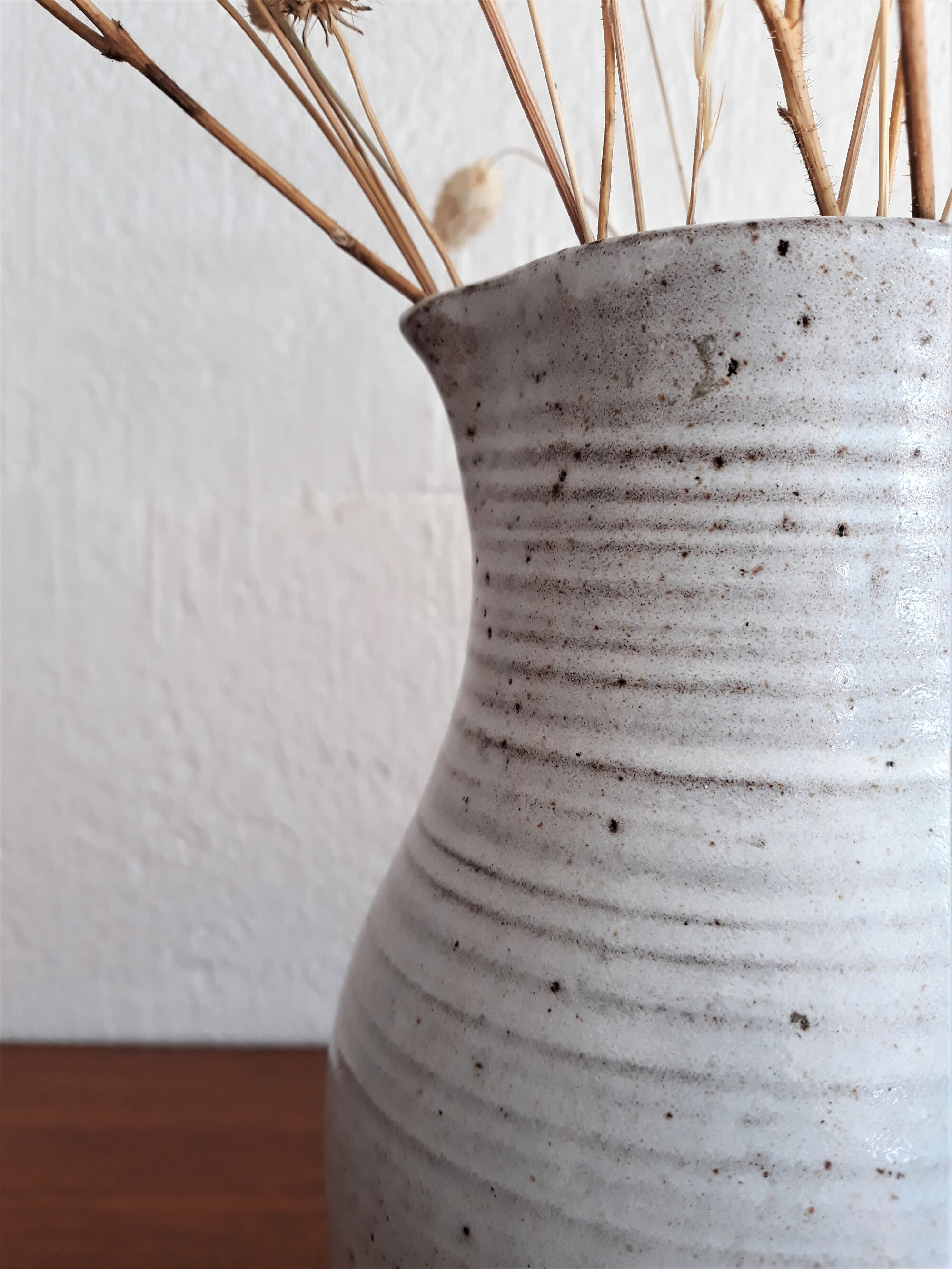 Vintage ceramic pitcher Jeanne and Norbert Pierlot glazed sandstone 1950