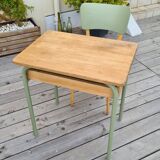School desk and baumann chair