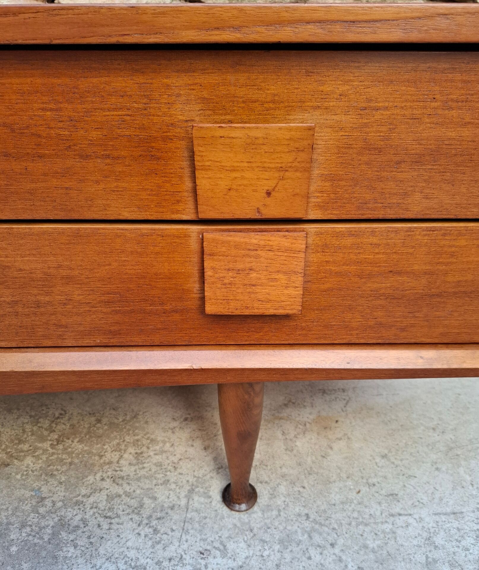 Low teak sideboard 200cm